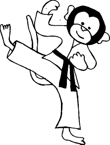 Das Logo der Karate-Affen