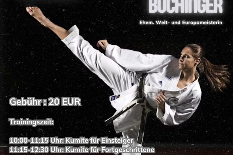 Erfolgreicher Lehrgang mit Weltmeisterin Alisa Buchinger im Karate Dojo Poing